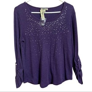 J Bee Purple Sweater S